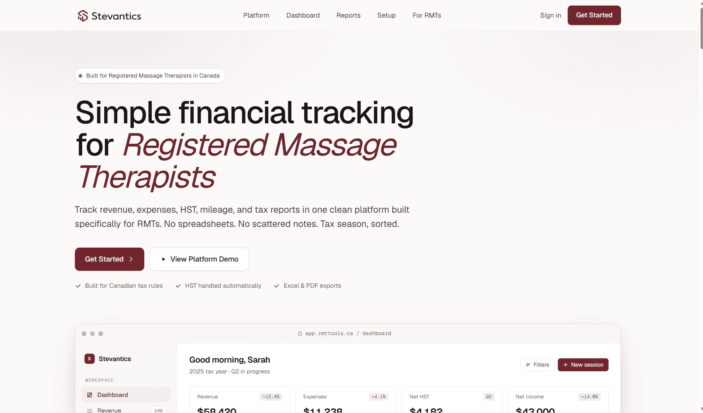 Stevantics session and payment entry screen
